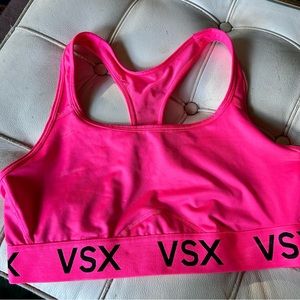 VSX Victoria secret sports bra hot pink sz XL good condition